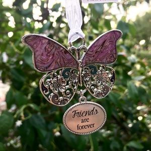 NWT 🦋 FRIENDS ARE FOREVER butterfly ornament GIFT
